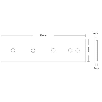 Livolo Glasblende für 4 Touchschalter schwarz