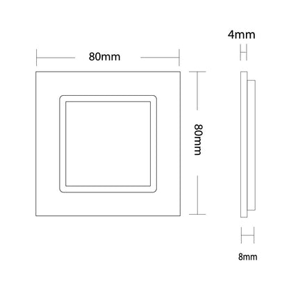 Schwarze Glasblende für ein Modul