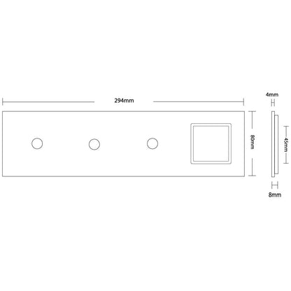 LIVOLO Glasblende für Touch Lichtschalter und Wandsteckdosen in Grau