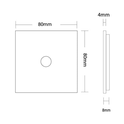 Weiße Glasblende für 1 1-fachen Touch-Schalter (11-A)