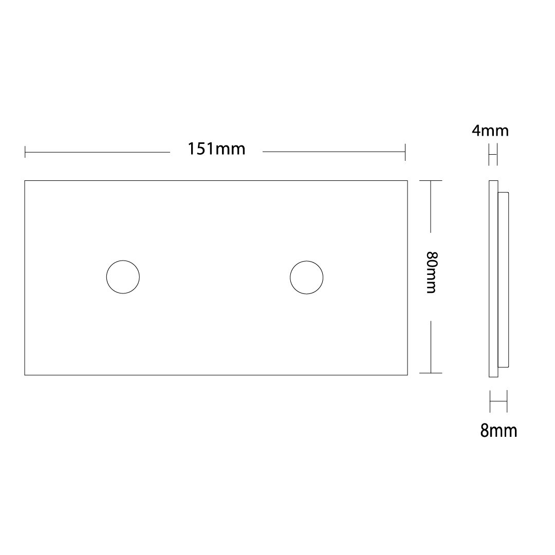 LIVOLO Glasblende für Touch Lichtschalter in Grau