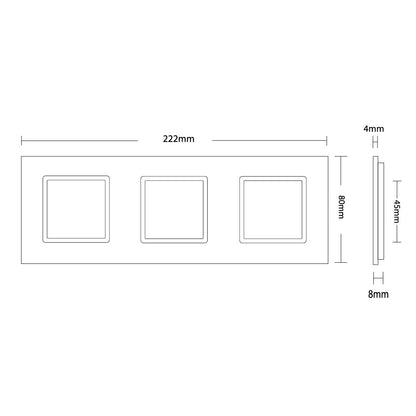 LIVOLO Glasrahmen für Wandsteckdosen Stecker in Glas Gold