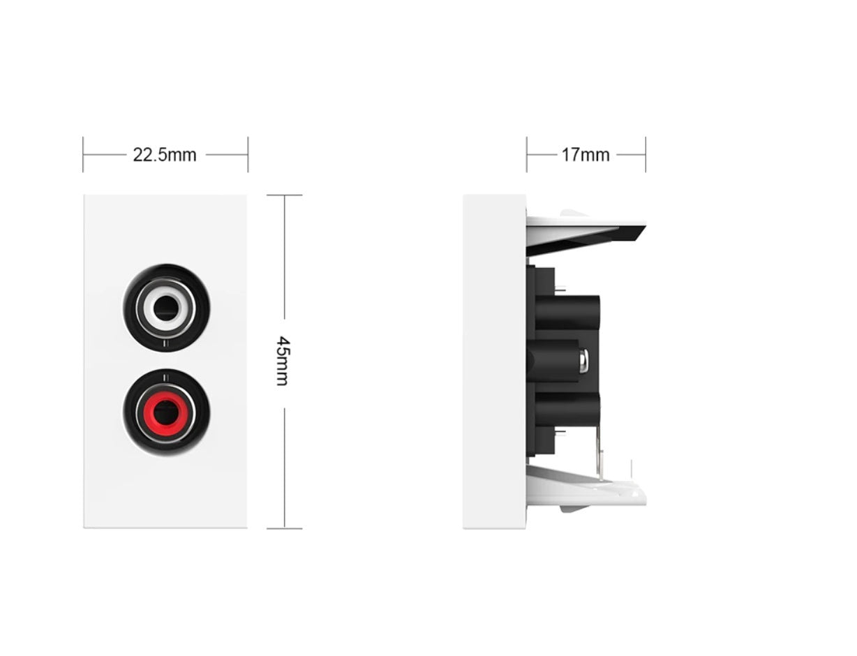 Livolo halbes Audio-Modul in weiß für Cinch Stecker