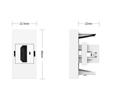 Livolo halbes HDMI-Modul in weiß