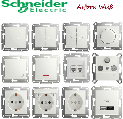 Schuko-Steckdose von Schneider Electric – Hochwertige Schalter und UP Produkte der Serie Asfora