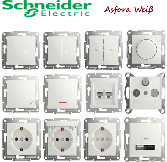 Schuko-Steckdose von Schneider Electric – Hochwertige Schalter und UP Produkte der Serie Asfora