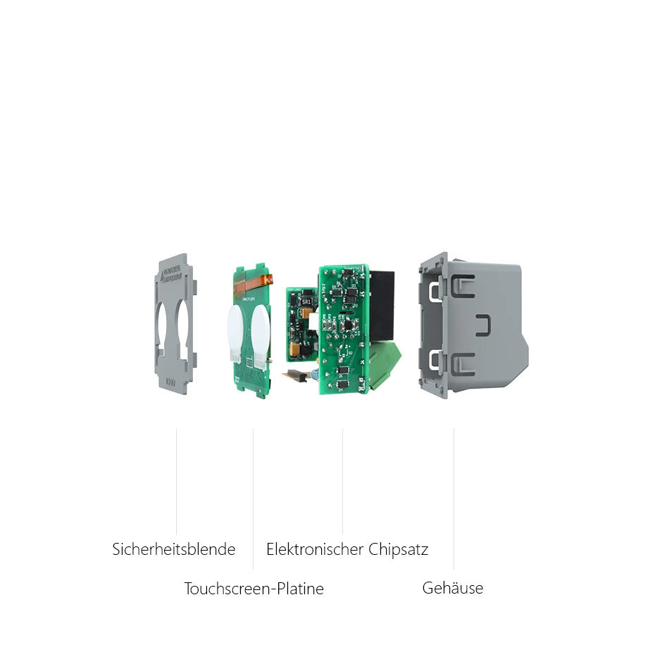 LIVOLO Touch EC Wechselschalter + Steckdose Grau