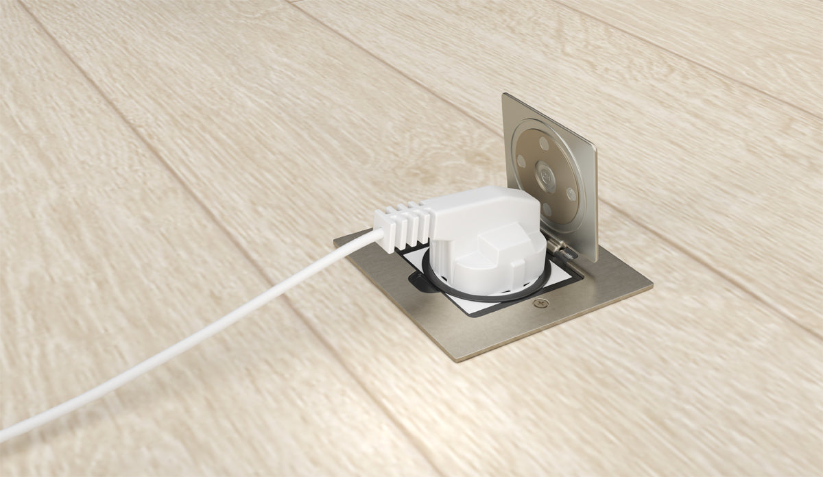 Bodensteckdose mit Unterputzdose – IP44, erweiterbar für Mehrfachinstallation - Livolo-Deutschland