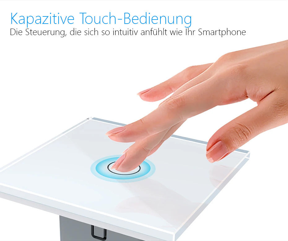 LIVOLO Touch EC Wechselschalter + Steckdose Grau