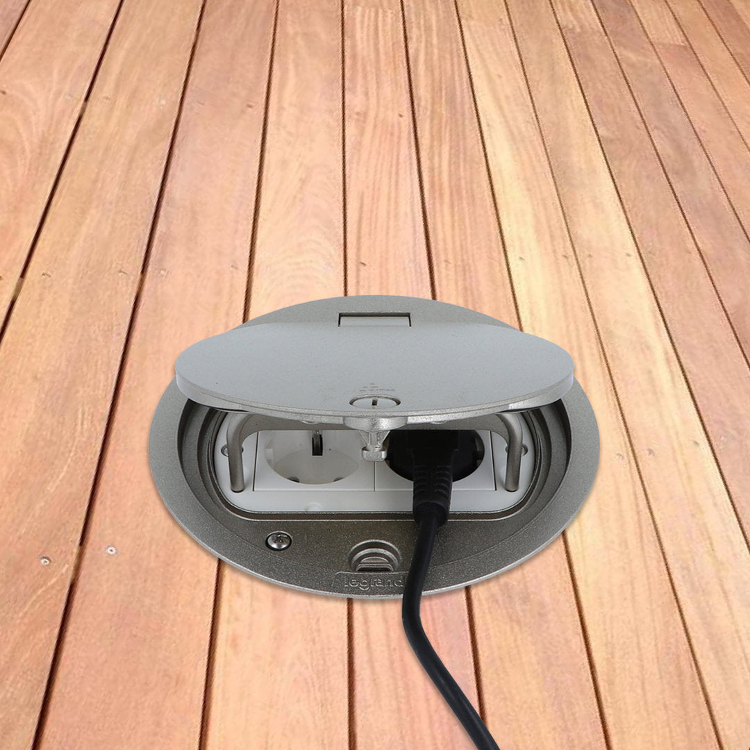 Legrand Boden-/Wandtank Edelstahl Rund 2 Fach versenkbar IP66 088064