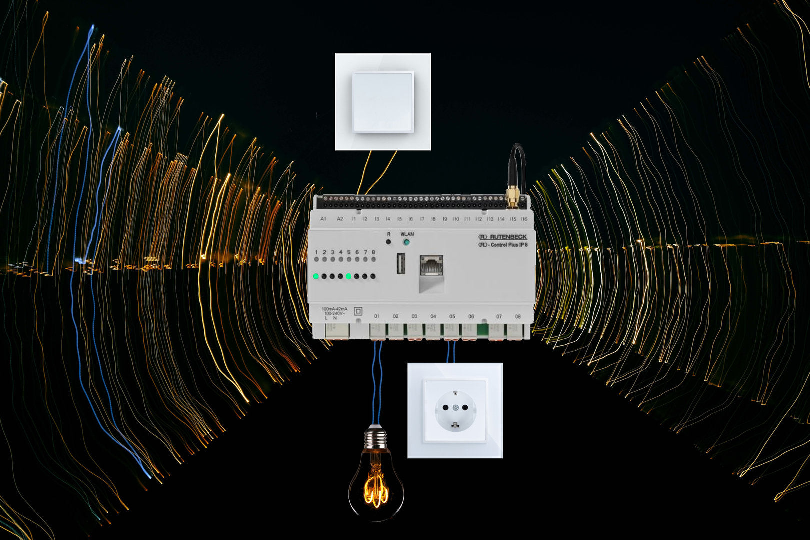 Rutenbeck WLAN Schaltaktor für die Hutschiene