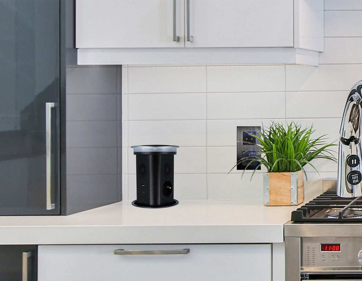 WLAN-Tischsteckdose Versenkbar mit SmartHome Funktion Steckdosenturm