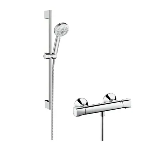 Hansgrohe "Crometta 100 Vario" Brause-Set mit Thermostat-Armatur (chrom) - WEIM24