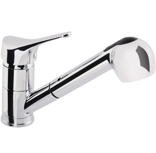 Aqua-Su "Tila" Spültisch-Einhebelmischer (herausziehbar, chrom) HEIMWERKA