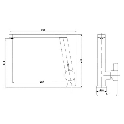 Aqua-Su "Luana" Spültisch-Einhebelmischer (chrom) - WEIM24