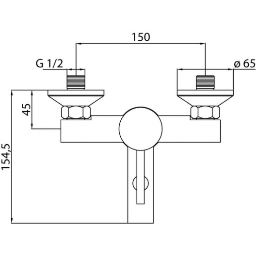 Aqua-Su "Lea" Wannenarmatur (chrom)