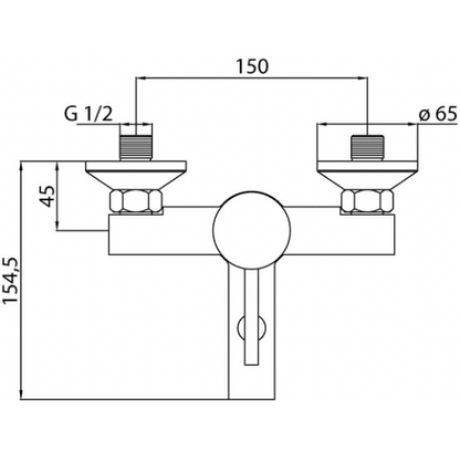 Aqua-Su "Lea" Wannenarmatur (chrom)