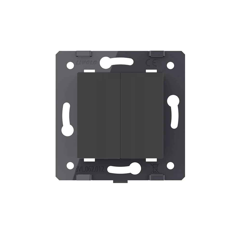 Livolo einfache Blind-Blende für Livolo Glasrahmen in Schwarz