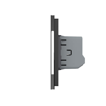 Livolo zwei einfache Touch-Wechsel-/Kreuzschalter in schwarz