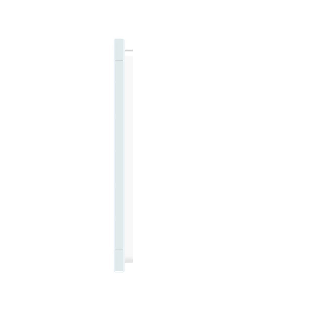 Weiße Glasblende für 1 1-fachen Touch-Schalter + 1 Modul