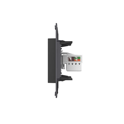 Livolo kombiniertes LAN- und Telefon-Modul in Schwarz