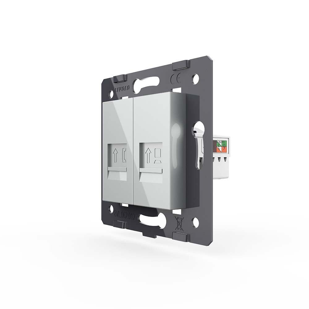 Livolo graues Telefon- und Netzwerk-Modul