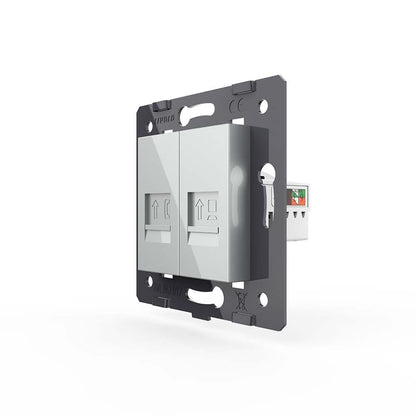 Livolo graues Telefon- und Netzwerk-Modul