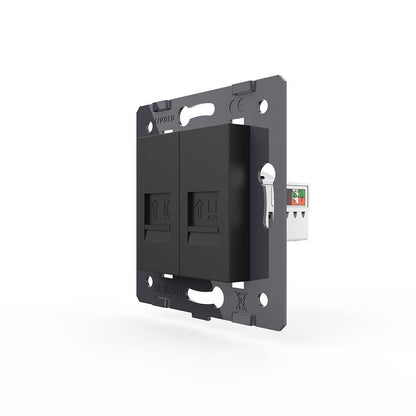 Livolo kombiniertes LAN- und Telefon-Modul in Schwarz