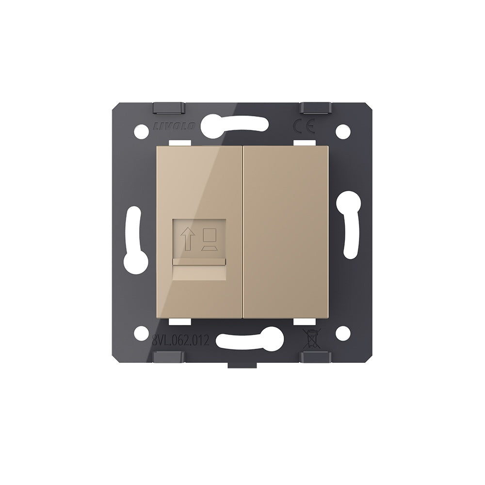Livolo einfaches LAN-Modul CAT6A in gold