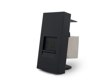 Livolo halbes LAN-Modul als End- oder Durchgangsdose in Schwarz
