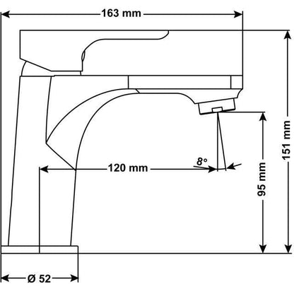 Cornat "NOIR ROUND" Waschtisch-Einhebelmischer (schwarz/chrom) HEIMWERKA