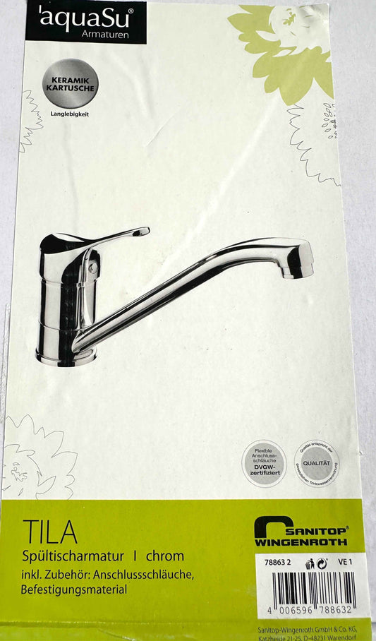 AquaSu „TILA“ Spültisch-Einhebelmischer (chrom)