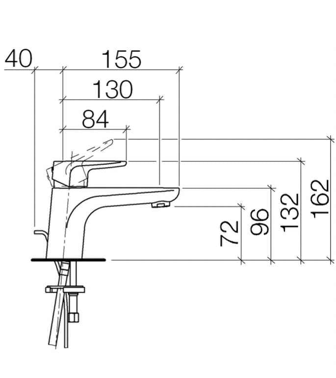 Villeroy & Boch „SUBWAY“ Waschtisch-Einhebelmischer mit Ablaufgarnigur (chrom)