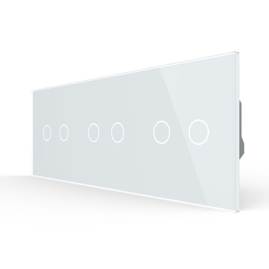Livolo 3 Touch Rollladenschalter mit Glasblende in Weiß