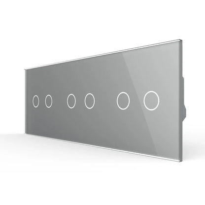 Livolo 3 Touch Rollladenschalter mit Glasblende in Grau