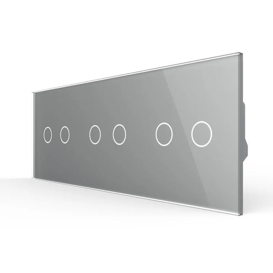 Livolo 3 Touch Rollladenschalter mit Glasblende in Grau