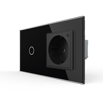 LIVOLO Touch EC Schalter + Steckdose Schwarz