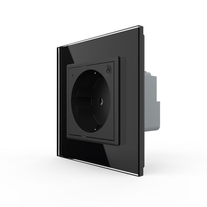 LIVOLO Modul EC Steckdose mit Glasrahmen in Schwarz