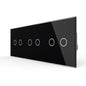 Livolo 3 Touch Rollladenschalter mit Glasblende in Schwarz