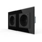 LIVOLO 2 Module EC Steckdose mit Glasrahmen in Schwarz