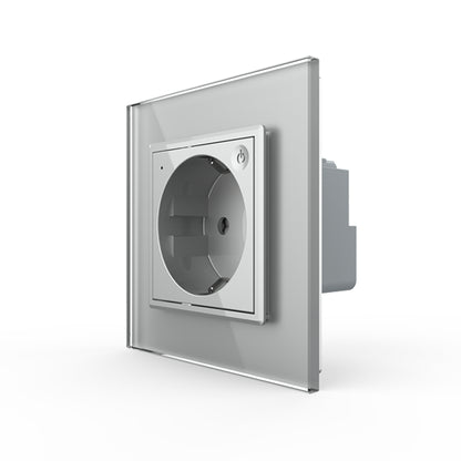 LIVOLO Modul EC Steckdose mit Glasrahmen in Grau
