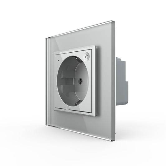 LIVOLO Modul EC Steckdose mit Glasrahmen in Grau
