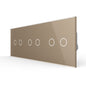 Livolo 3 Touch Rollladenschalter mit Glasblende in Gold