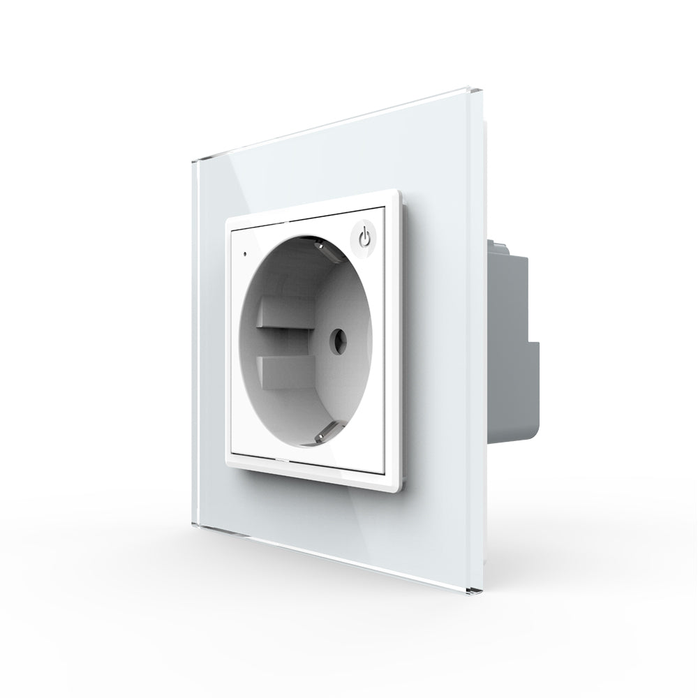 LIVOLO Modul EC Steckdose mit Glasrahmen in Weiß