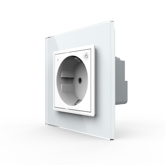 LIVOLO Modul EC Steckdose mit Glasrahmen in Weiß