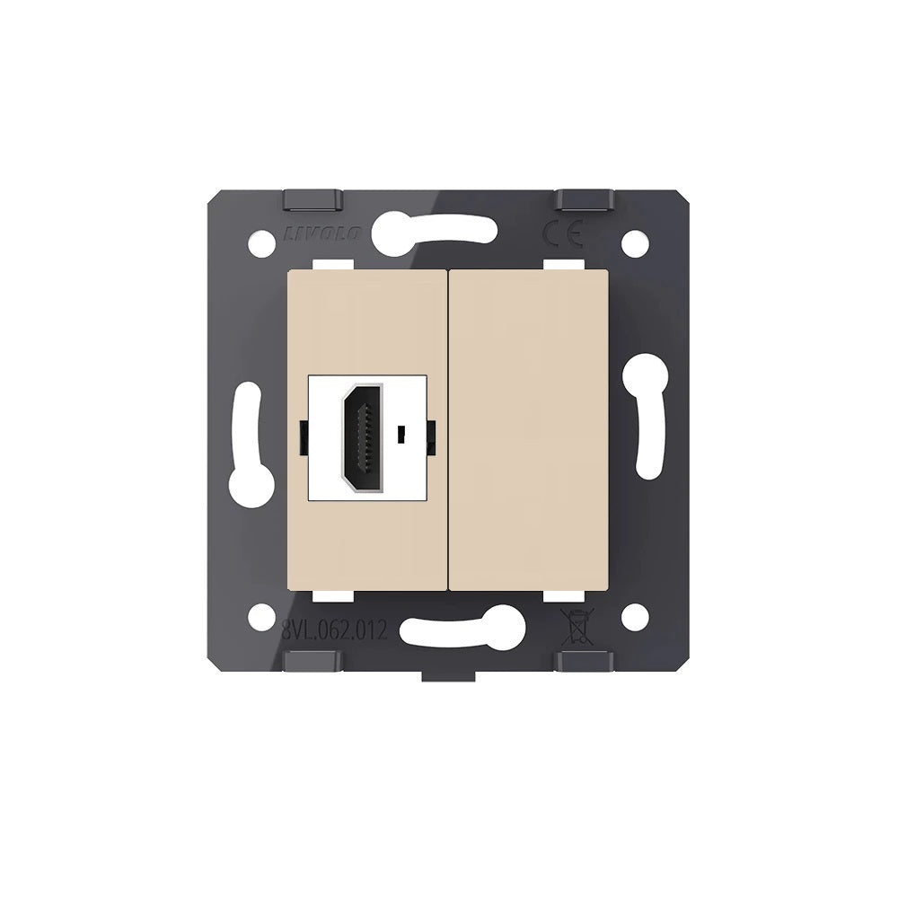 Livolo HDMI-Modul als End-Dose in Gold