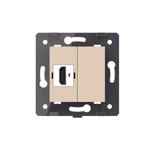 Livolo HDMI-Modul als End-Dose in Gold
