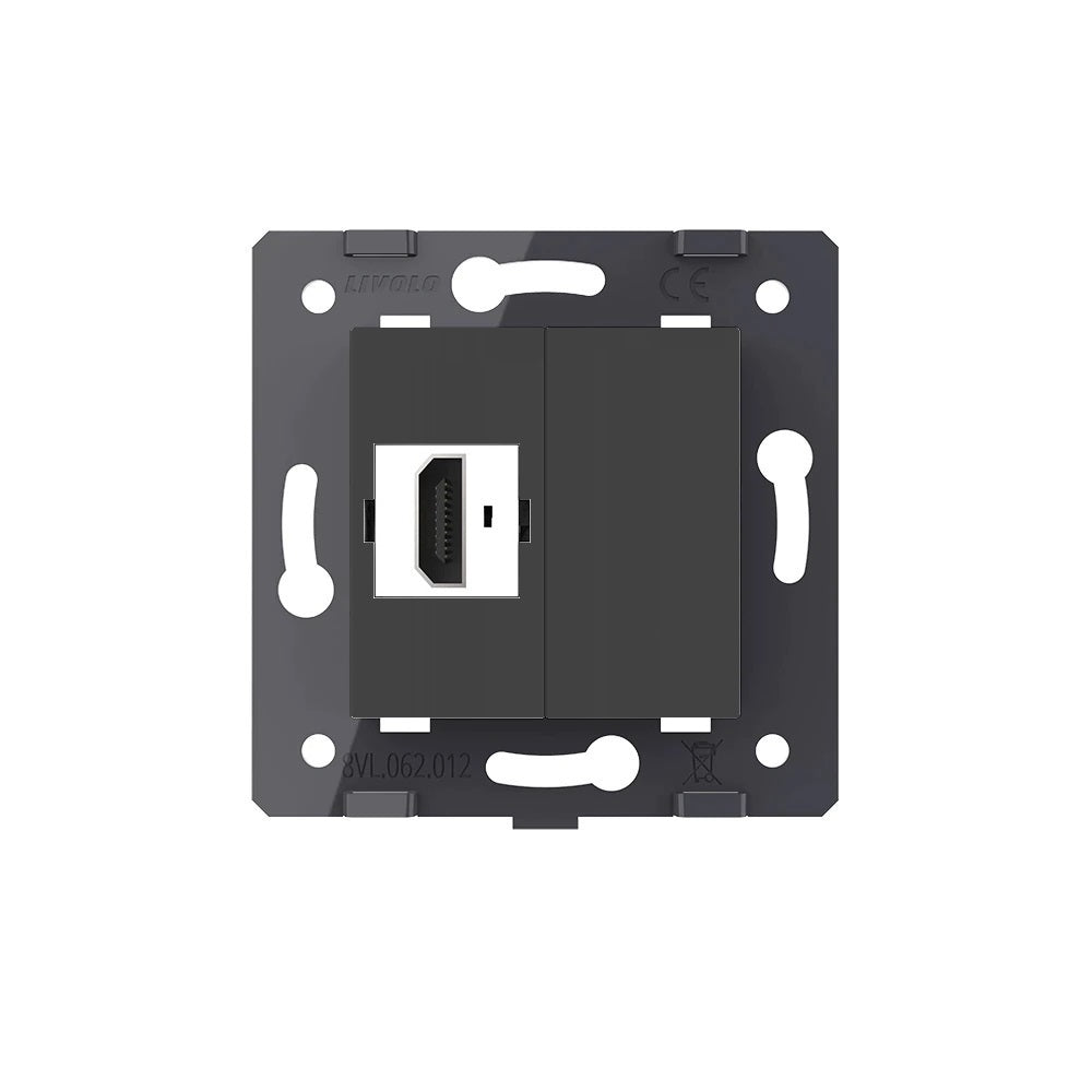 Livolo HDMI-Modul als End-Dose in Schwarz