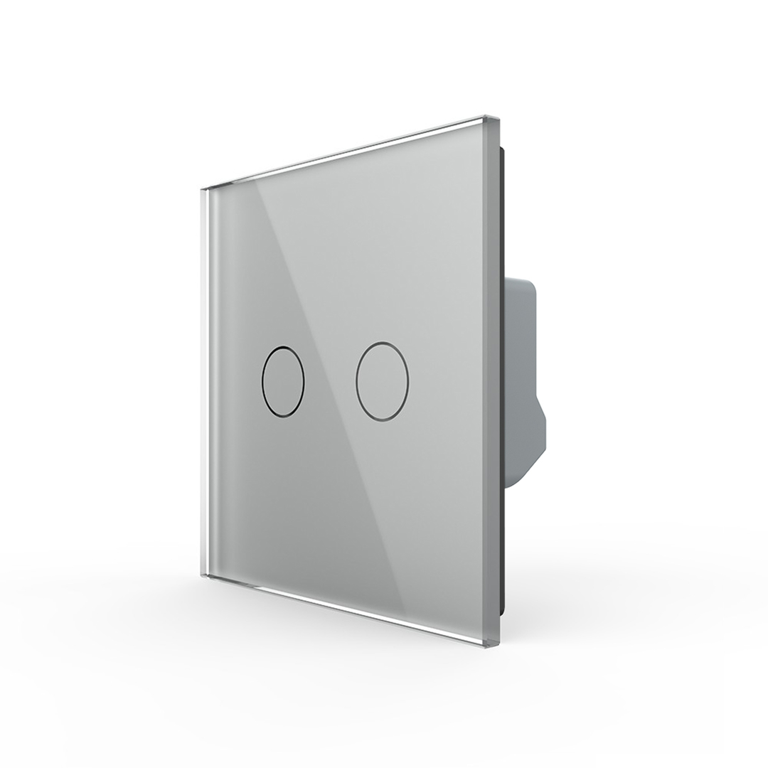 Livolo Touch-Serienschalter mit Glasblende in Grau