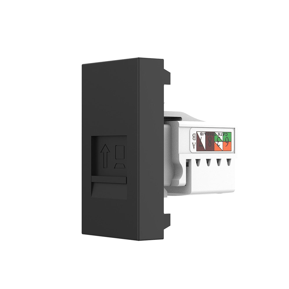 Livolo halbes LAN-Modul für Netzwerk-Einrichtung in Schwarz